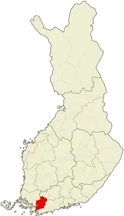 Location of Salo sub-region