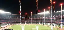 The stadium during inauguration of 2014 Indian Super League