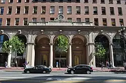 The Market street facade of the Southern Pacific Building