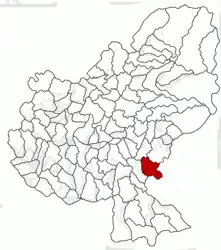 Location in Mureș County