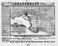 Advertisement for first land sale in Santa Monica, 1875.