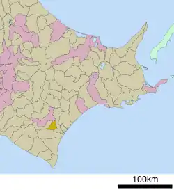 Location of Sarabetsu in Hokkaido (Tokachi Subprefecture)