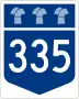 Highway 335 marker