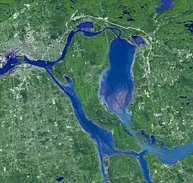 Satellite view of Sugar Island