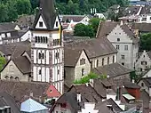 All Saints Abbey (German: Allerheiligen) as seen from Munot