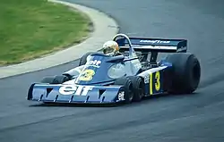 Jody Scheckter driving the Tyrrell P34 at the 1976 German Grand Prix