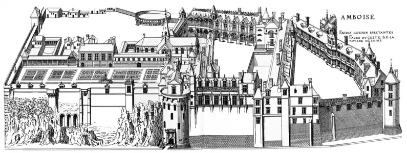 Plan of Château d'Amboise by Jacques I Androuet du Cerceau