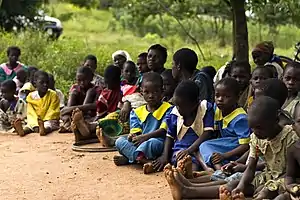 Image 16Children attending a farmer meeting in Nalifu village, Mulanje (from Malawi)