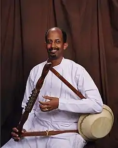 Image 6A krar player. (from Culture of Ethiopia)