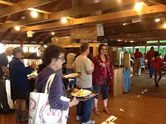 Serving area in dining hall