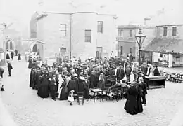 Late 19th-century view of the now-demolished Session House, looking east to St John's Kirk