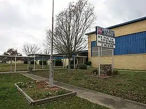 The Sheridan Elementary School is on FM 2437.