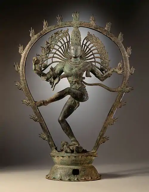 Image 2NatarajaPhoto: Los Angeles County Museum of ArtA statue of the Hindu god Shiva as Nataraja, the Lord of Dance. In this form, Shiva performs his divine dance to destroy a weary universe and make preparations for the god Brahma to start the process of creation. A Telugu and Tamil concept, Shiva was first depicted as Nataraja in the famous Chola bronzes and sculptures of Chidambaram. The form is present in most Shiva temples in South India, and is the main deity in Chidambaram Temple, the foremost Shaivist temple.More selected pictures