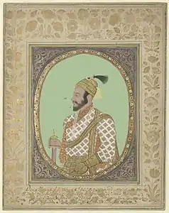 Shivaji's portrait (1680s) in the Rijksmuseum (1630-80)