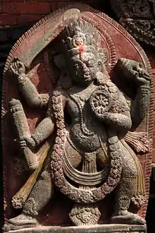 Image 2Vishnu holding his legendary sword Nandaka (from List of mythological objects)