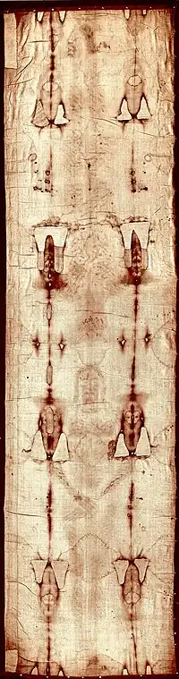 Image 6Shroud of Turin, by Giuseppe Enrie (from Wikipedia:Featured pictures/Culture, entertainment, and lifestyle/Religion and mythology)