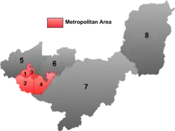 Location of Jianshan ("1") within Shuangyashan City