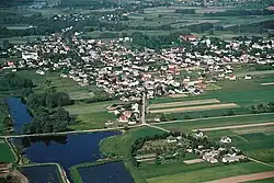 Bird's eye view of Siennica