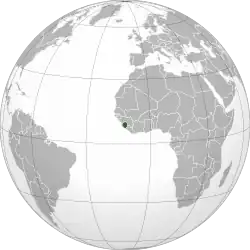 Location of Sierra Leone (dark green)