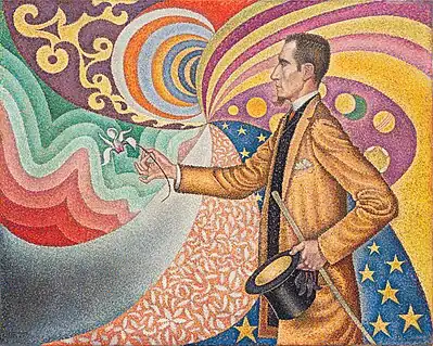 Paul Signac, Félix Fénéon, 1890. A French anarchist and art critic in Paris during the late 1800s. He coined the term "Neo-impressionism" in 1886.