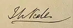 Scanned signature of J M Neale