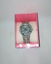 Silver fancy wristwatch