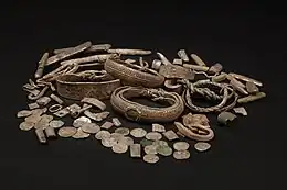 Coins, jewellery, ingots and hacksilver from the Silverdale Hoard