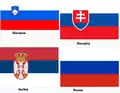 Slavic countries flag family.