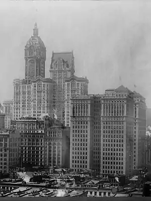 Singer, City Investing & Hudson Terminal Buildings, New York City (1909).