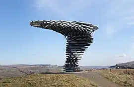 The Singing Ringing Tree, overlooking Burnley.