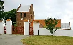 Skuldelev Church, which was built in the 12th century.