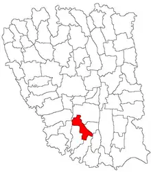 Location in Galați County