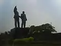 The former site of the statue of Soekarno and Mohammad Hatta