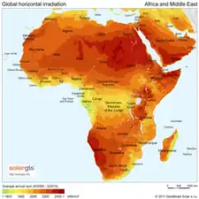 Image 93Africa and Middle East (from Solar power)