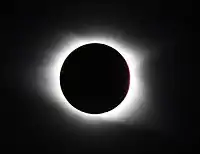 Totality as seen from Saint Paul, Clarendon County, South Carolina