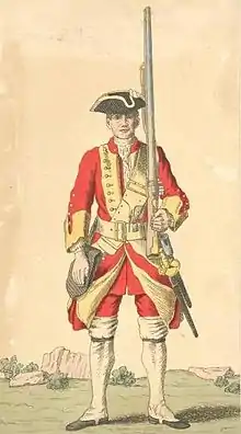 Soldier of the 29th Regiment of Foot, 1742