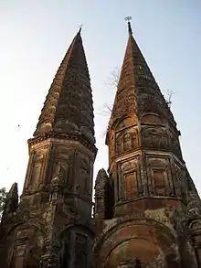 Sonarang Twin Temples at Sonarang village in Munshiganj district, Bangladesh