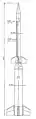 Diagram with Sonda III rocket dimensions