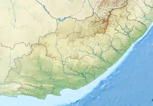 Map showing the location of Baviaanskloof Mega Reserve