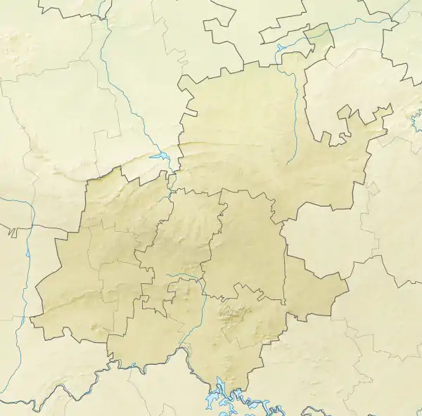 Map showing the location of Cooper's Cave Fossil Site, Cradle of Humankind