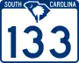 South Carolina Highway 133 marker