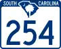 South Carolina Highway 254 marker