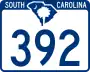 South Carolina Highway 392 marker