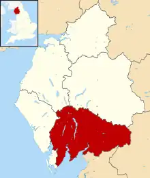 Shown within Cumbria