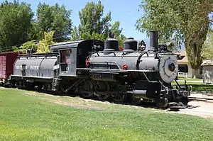 Restored SP #9 showing the traditional silver paint on the front of the smokebox