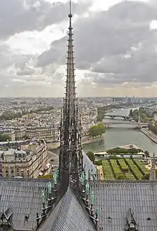 The flèche from above, in 2013