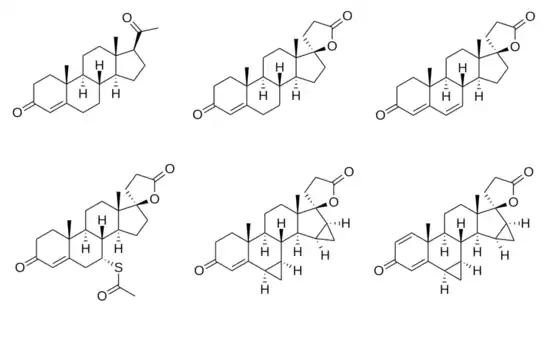 Spirolactone structures