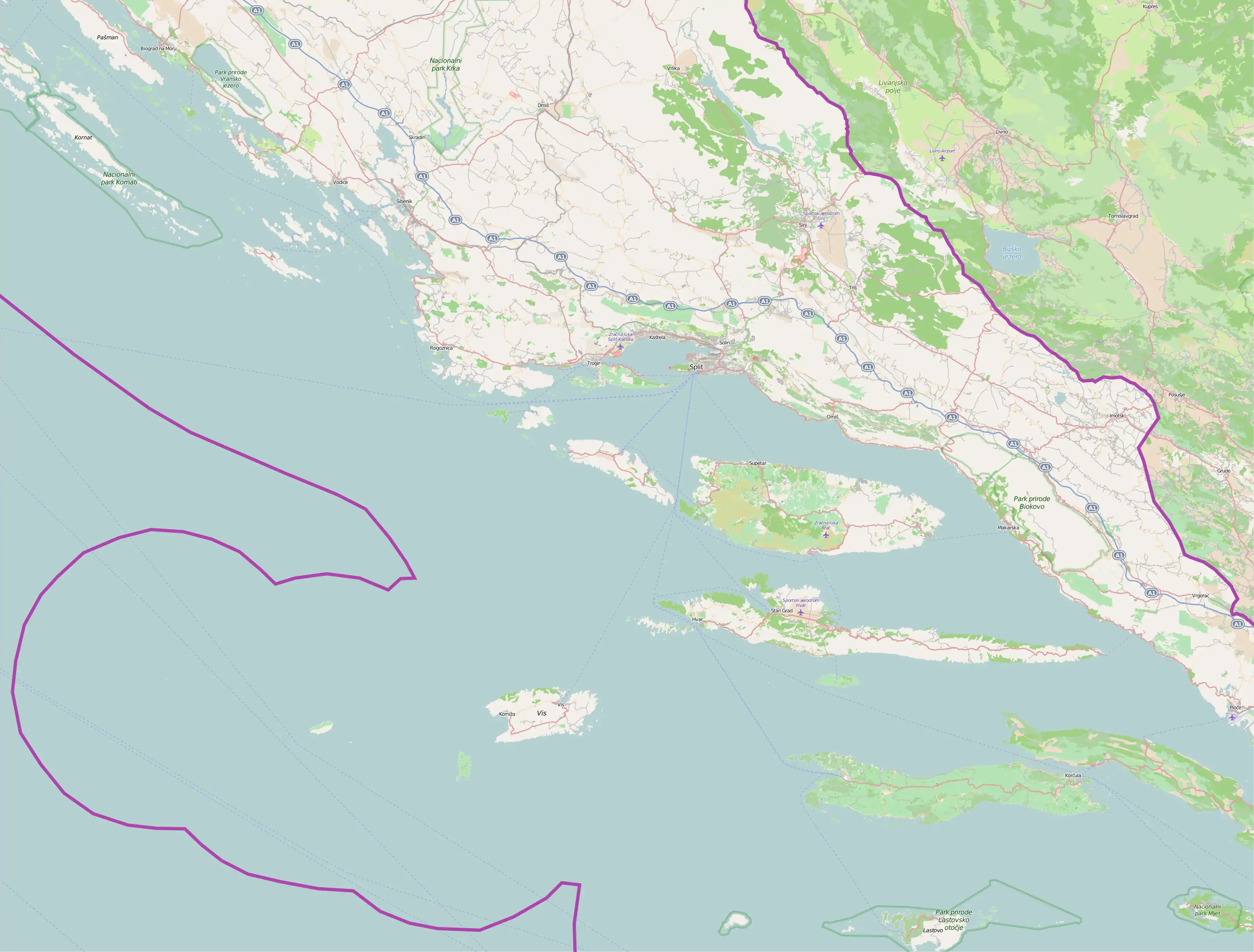 Bast is located in Split-Dalmatia County