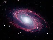 The spiral galaxy Messier 81 from Spitzer Space Telescope