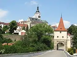 Renaissance bridge with the town gate